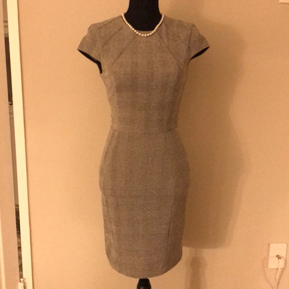 Gray plaid dress
